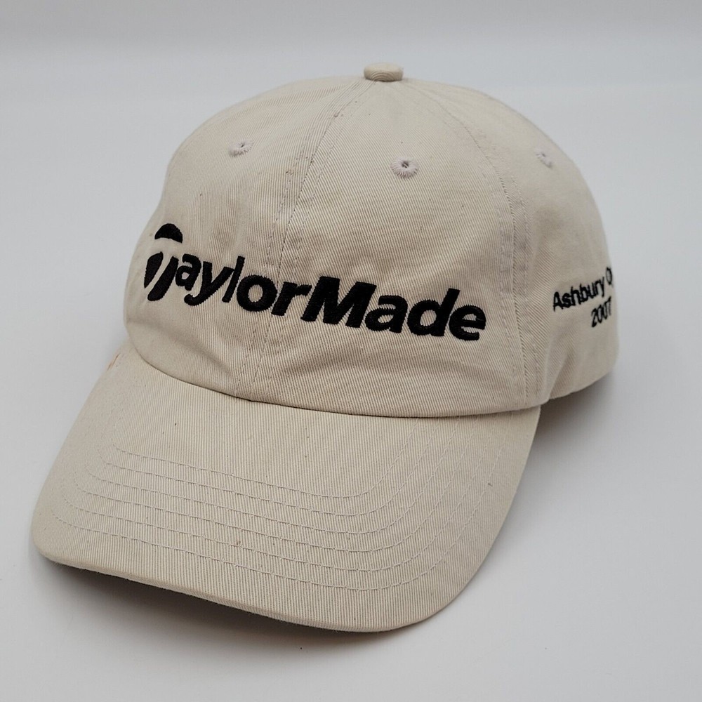 TaylorMade Tmax Gear Ashbury Open 2007 Beige Strapback Golf Hat Cap Distressed